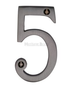 0-9 Face Fixed Shiny Door Numerals