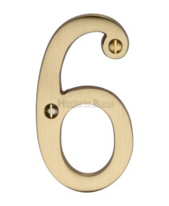 0-9 Face Fixed Shiny Door Numerals