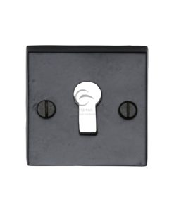 Square Black Iron Keyhole Escutcheon