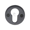 Euro Profile Round Black Iron Escutcheon