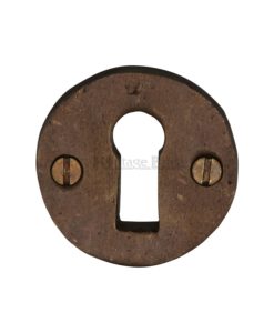 Solid Bronze Rustic Round Escutcheon