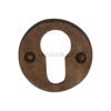 Solid Bronze Rustic Euro Round Escutcheon