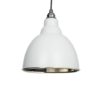 Brindley Pendant Light In Light Grey & Smooth Nickel
