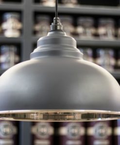 Dark Grey Smooth Nickel Harborne Pendant Light