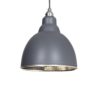 Brindley Light In Dark Grey & Hammered Nickel