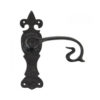 Black Curly Lever Latch Set Door Handle
