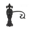 Black Curly Lever Handle Bathroom Set