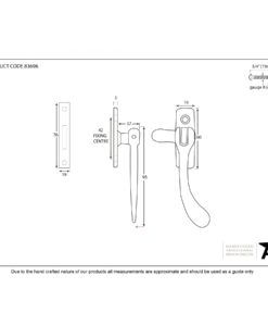 Polished Brass Peardrop Fastener