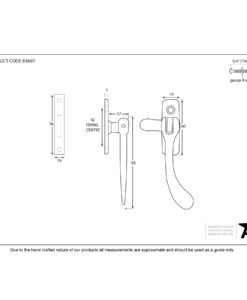 Polished Chrome Peardrop Fastener