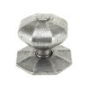 Octagonal Centre Door Knob In Pewter