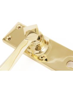 Straight Lever Lock Set (Polished Brass)
