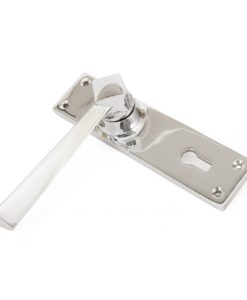 Straight Lever Lock Set (Polished Chrome)
