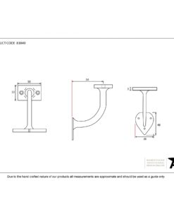 Black Handrail Bracket (2