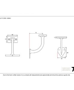 Black Handrail Bracket (3