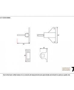 Fanlight Catch & Two Keeps In Black