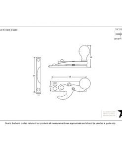 Standard Hook Fastener (Polished Brass)