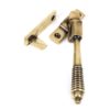 Night Vent Reeded Fastener In Aged Brass (Locking)