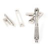 Reeded Window Fastener In Polished Nickel