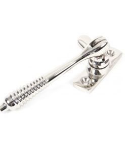 Reeded Window Fastener In Polished Nickel