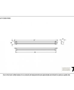 Black Aluminium Window Canopy (297mm)