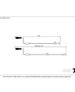 Telescopic Window Winder In Polished Brass