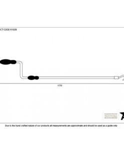 Window Winder In Polished Brass (1770mm)