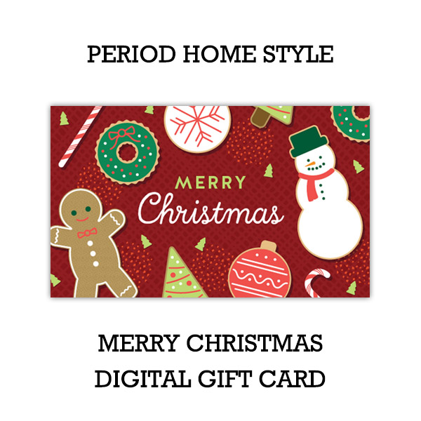 Period Home Style Merry Christmas Gift Card (Digital)