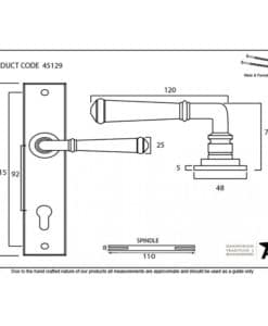Pewter Regency Lever Espag. Lock Set