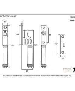Pewter Regency N/V LCK Window Fastener