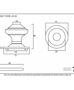 Pewter Regency Centre Door Knob