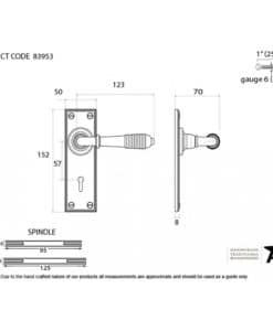 Aged Bronze Reeded Lever Lock Set