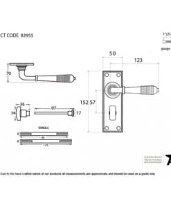 Aged Bronze Reeded Lever Bathroom Set