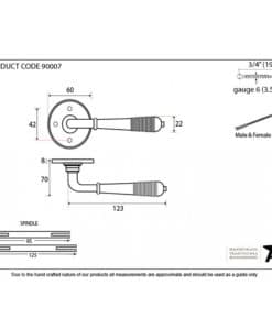 Polished Chrome Reeded Lever On Rose
