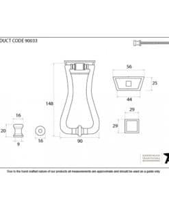 Polished Chrome Slimline Art Deco Door Knocker