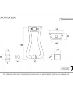 Polished Nickel Slimline Art Deco Door Knocker