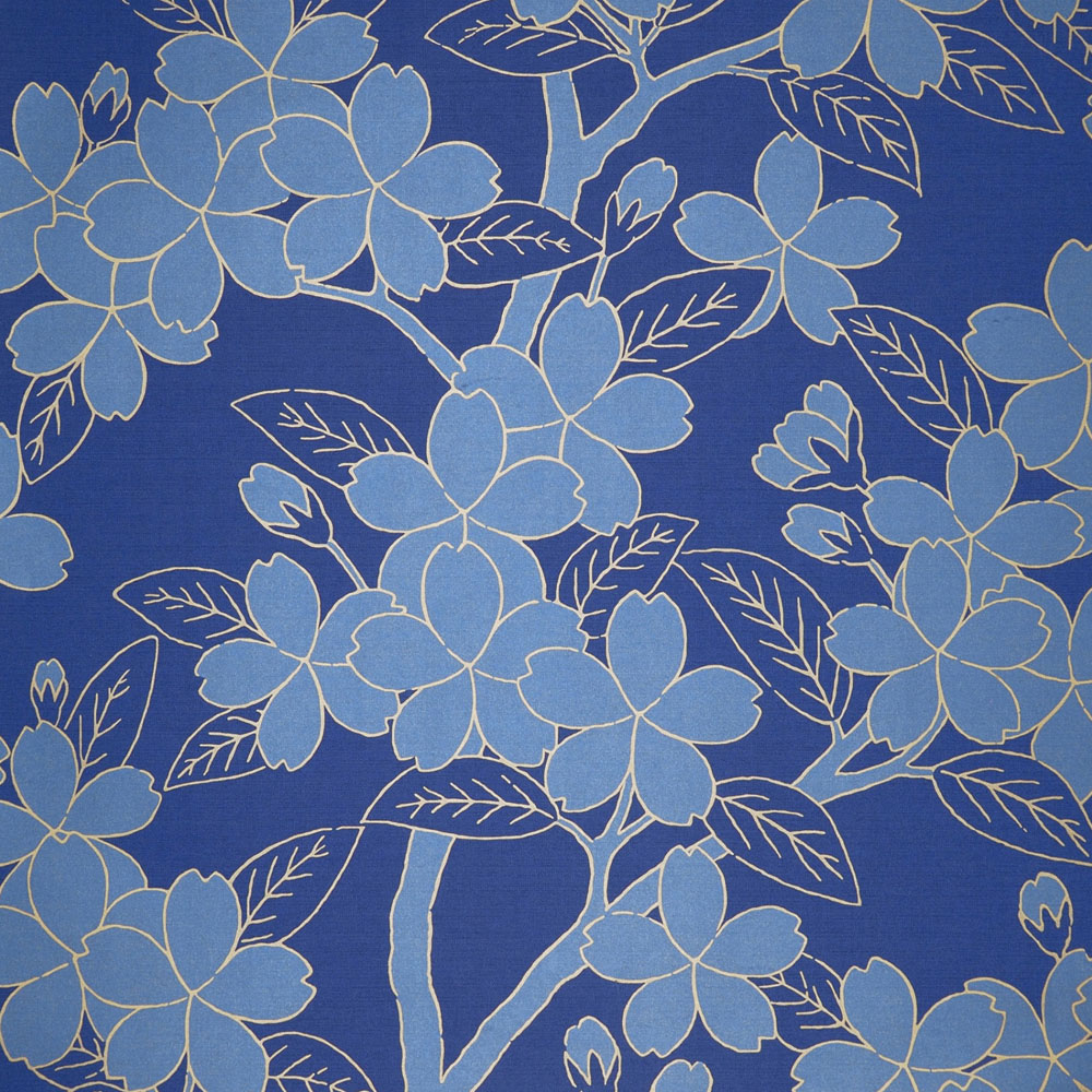Little Greene Camellia Smalt Wallpaper - Period Home Style