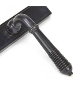 Aged Bronze Reeded Slimline Lever Espag. Lock Set