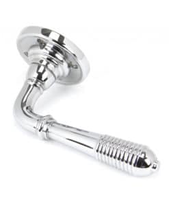 Polished Chrome Reeded Lever On Rose