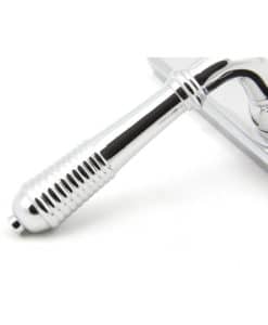 Polished Chrome Reeded Slimline Lever Espag. Lock Set
