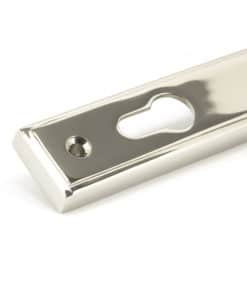 Polished Nickel Reeded Slimline Lever Espag. Lock Set