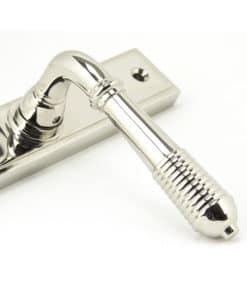 Polished Nickel Reeded Slimline Lever Espag. Lock Set