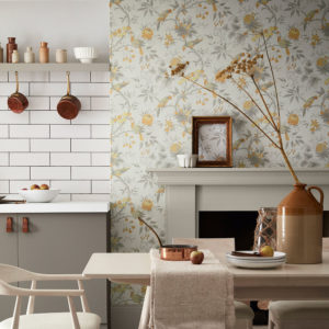 Little Greene Brooke House Cinder Wallpaper