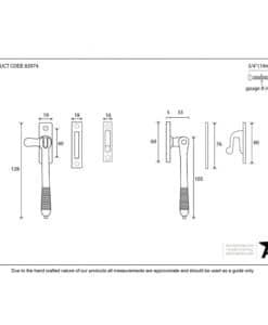 Aged Bronze Reeded Fastener (Locking)