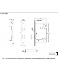 Black 3" 5 Lever Heavy Duty BS Sash Lock - Period Home Style