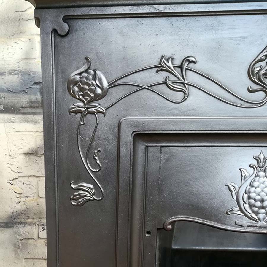 Art Nouveau Pomegranate Bedroom Fireplace Victorian Fireplace Store