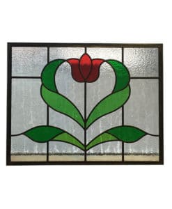 SG157 - 1930s Art Nouveau Rose Stained Glass Panel