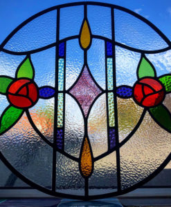 SG160 - 1930s Art Nouveau Stained Glass Design - In Daylight