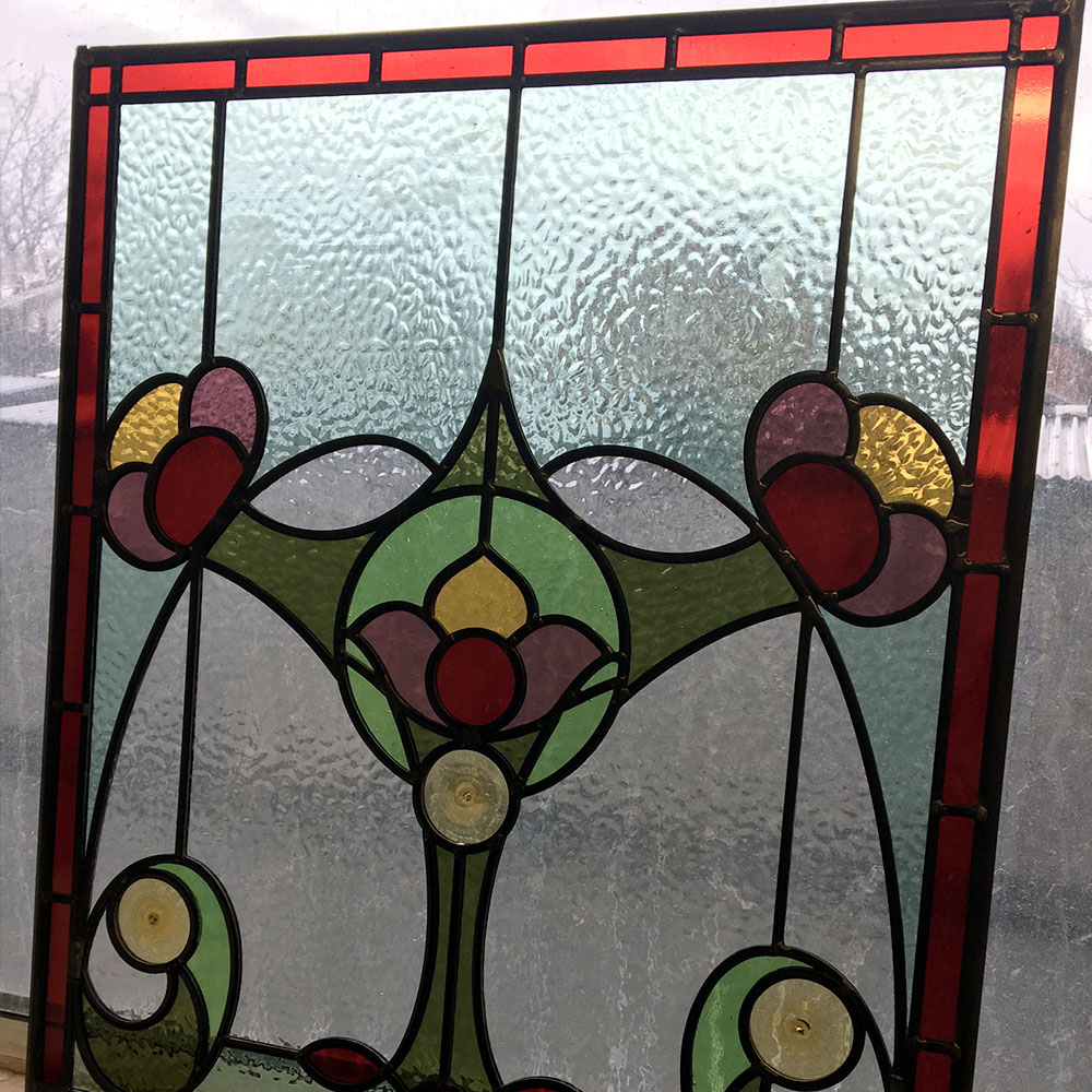 Bespoke Art Nouveau Stained Glass Design Period Home Style