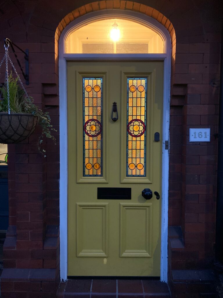 Victorian Stained Glass Front Door Install Macclesfield Cheshire