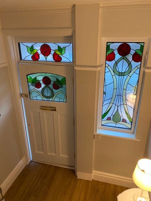 Bespoke 1930's Stained Glass Front Door Supply & Install Stockport